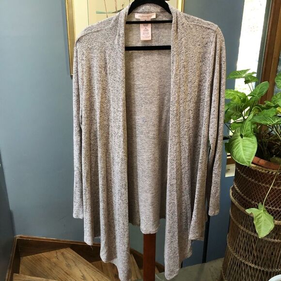Oversized Philosophy Heather Gray Swing Cardigan size XL - Picture 1 of 5